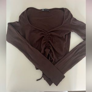 Long sleeve Zara crop top